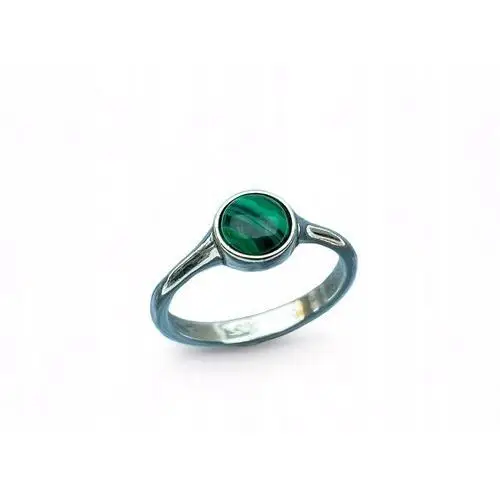 Klasyczny pierścionek małe oczko malachit rekonstruowany rozmiary do wyboru