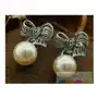 KOKARDA - srebrne kolczyki z perłami, kolor biały Sklep