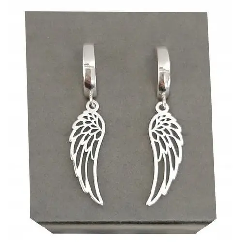 Kolczyki wiszące skrzydła anioła Wings srebro 925