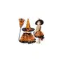 Kostium strój karnawałowy przebranie czarownica wiedźma 3 elementy pomarańczowy Sklep