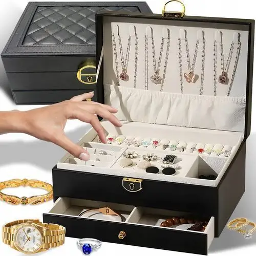 Kuferek Szkatułka Pudełko Organizer Na Biżuterię