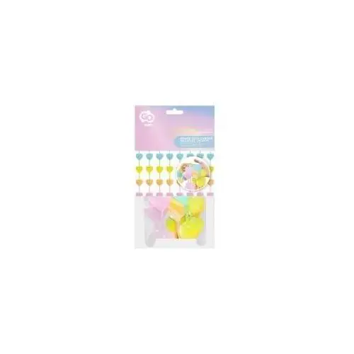 Kurtyna Macaron serca pastelowe nadruk 100x200 cm