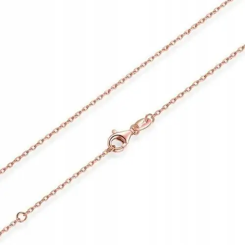 łańcuszek srebrny pozłacany 14 karatowym złotem rose gold 50cm srebro 925