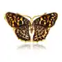 Lawaiia Broszka srebrna pozłacana motyl z bursztynem butterfly rustle Sklep