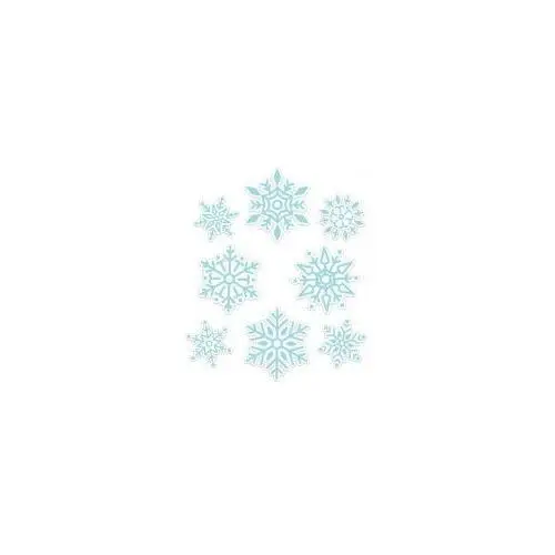 Dekoracje okienne zimowe - płatki śniegu 01 8 szt. Learnhow