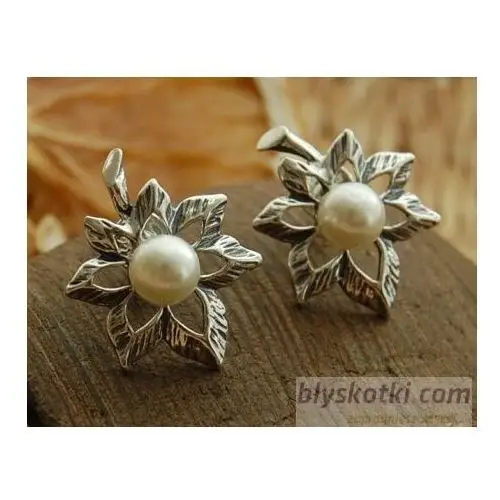 LIVIA - srebrne kolczyki z perłami, kolor biały
