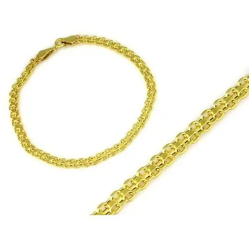 Bransoletka złota 585 łańcuszkowa splot bismark 3.3mm Lovrin