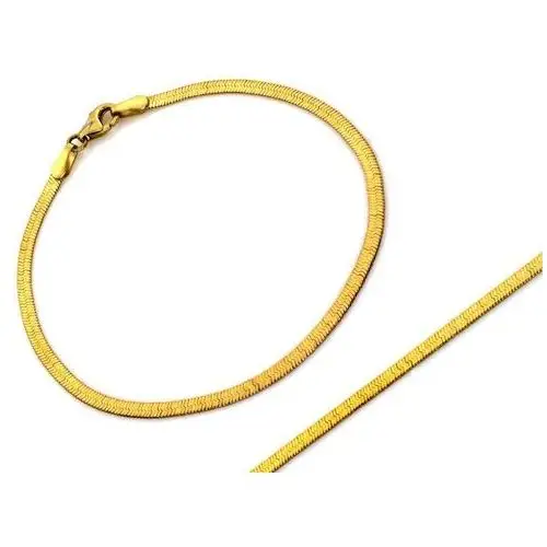Lovrin Delikatna złota bransoletka 585 linka pod charmsy dla kobiety