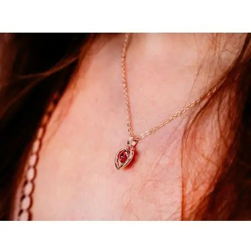 Lovrin Komplet biżuterii różowe serduszka serca 5