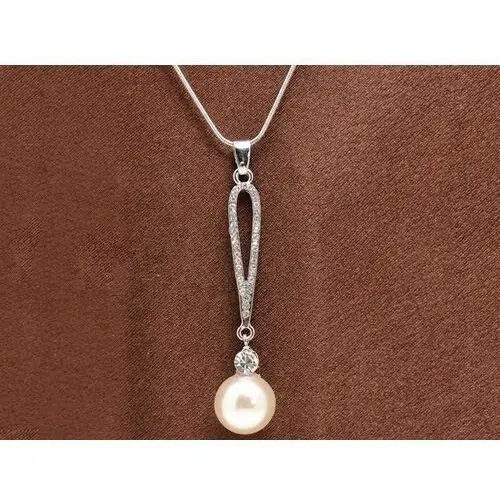 Komplet biżuterii z eleganckimi białymi perłami sopelki krople na prezent Lovrin 4