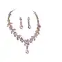 Komplet biżuterii zdobiony różowymi cyrkoniami Sklep