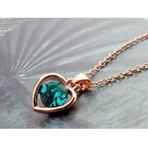 Komplet biżuterii zielone serduszka serca, 49569 4