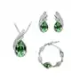 Komplet biżuterii zielone skrzydła na prezent, kolor zielony Sklep