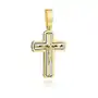 Krzyż złoty z Jezusem w dwóch kolorach złota, 4-9-C00105-2 Sklep