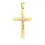 Lovrin Krzyż złoty z wizerunkiem jezusa wypukły Sklep