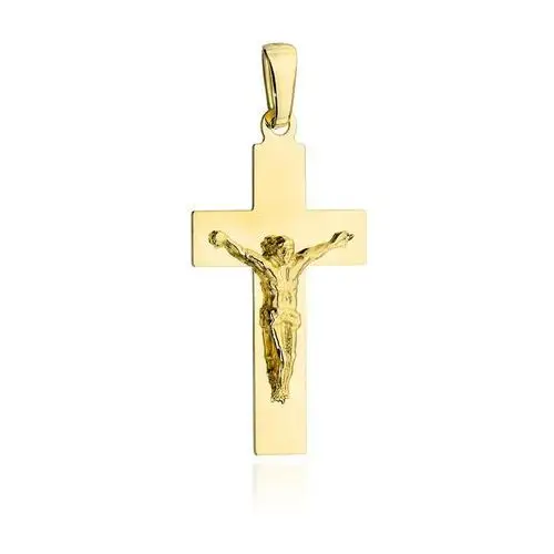 Krzyżyk złoty gładki z Jezusem, 4-9-C00088-2
