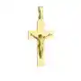 Krzyżyk złoty gładki z Jezusem, 4-9-C00088-2 Sklep