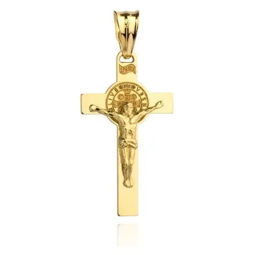 Krzyżyk złoty z Jezusem benedyktyński, 4-9-C00070-2