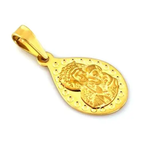 Medalik złoty delikatny 585 idealny dla dziewczynki na Komunię, Chrzest Św