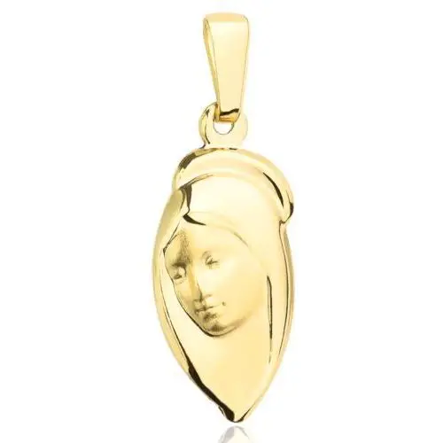 Medalik złoty twarz Matki Boskiej