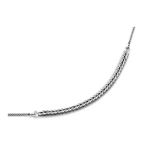 Naszyjnik srebrny łańcuszek coreana wstawka gruby lisi ogon, SNA_1700_925