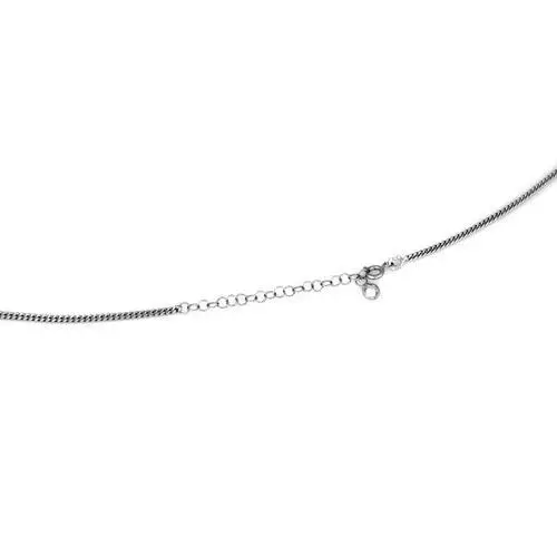 Naszyjnik srebrny łańcuszek zdobiony wiszącymi cyrkoniami 2