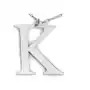 Naszyjnik srebrny z literą K, kolor szary Sklep