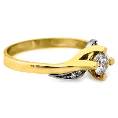 Lovrin Niepowtarzalny pierścionek złoto 333 zaręczynowy z cyrkoniami 3