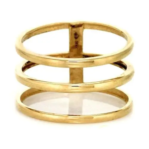 Nowoczesny złoty pierścionek 333 obręcze ringi Lovrin