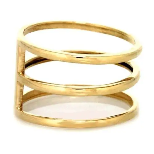 Nowoczesny złoty pierścionek 333 obręcze ringi Lovrin 3