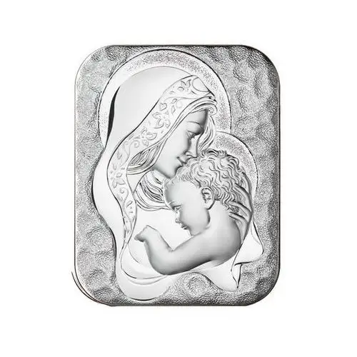 Obraz ze srebra 925 matka boska z dzieciątkiem grawer Lovrin