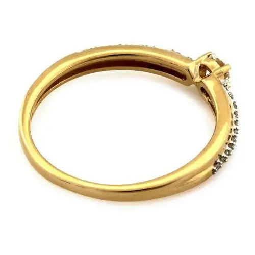 Lovrin Pierścionek złoty z brylantami idealny na zaręczyny 0.24 ct 4