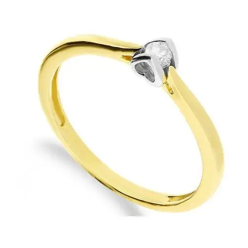 R 14 złoty pierścionek 375 zaręczynowy diament Lovrin