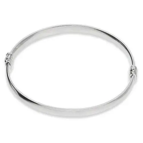 Srebrna bransoletka 925 bangle sztywna gładka okrągła, M3-268 ROD