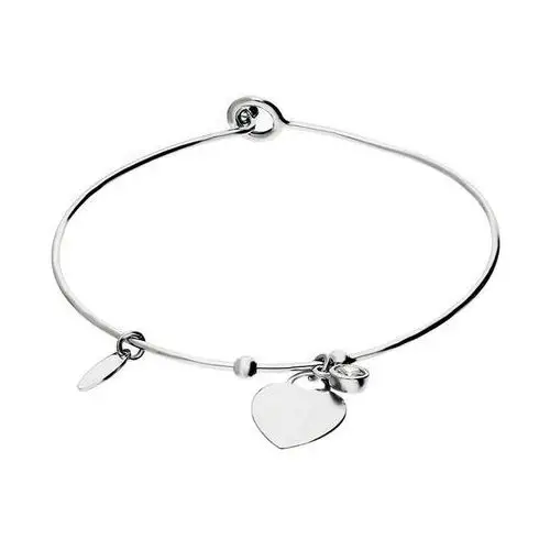 Srebrna bransoletka 925 BANGLE Z SERDUSZKIEM 3,45g, RT BR23244 ROD