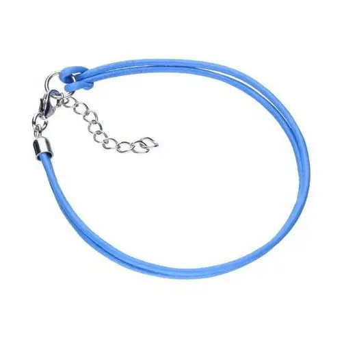 Srebrna bransoletka 925 niebieski sznurek 1,65g, kolor niebieski