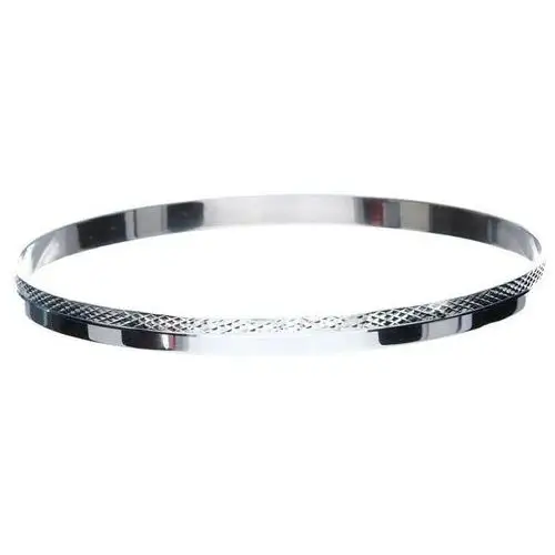 Srebrna bransoletka 925 typu bangle ze wzorem 9,85g, kolor szary