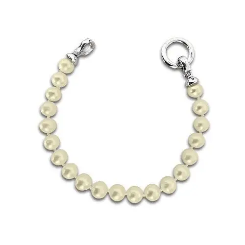 Srebrna bransoletka 925 z białymi perełkami Lovrin