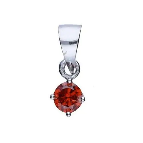 Srebrna zawieszka 925 OKRĄGŁA CYRKONIA 0,50g, 4MMPRHGARNET