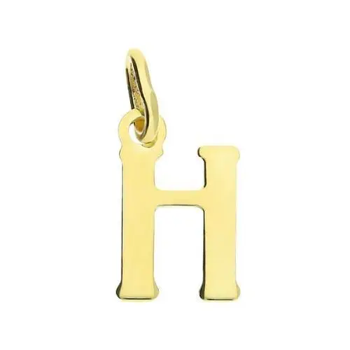 Srebrna zawieszka 925 pozłacana litera H, BC-Litera 1cm-H Gold