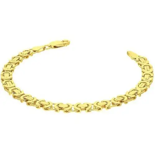 Srebrna złocona bransoletka 925 o splocie bizantyna 16,30g Lovrin