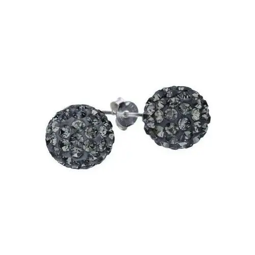 Srebrne kolczyki 925 kuleczki z kryształkami 2,40g, ALKC10MGR