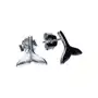 Srebrne kolczyki 925 modne na sztyft delfinki ogon na prezent Lovrin Sklep