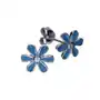 Lovrin Srebrne kolczyki 925 niebieskie kwiatuszki 0,80g Sklep
