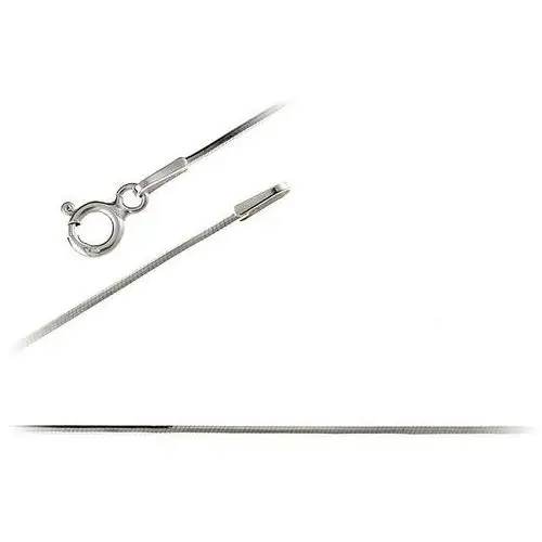 SREBRNY 925 ŁAŃCUSZEK LINKA 55cm, kolor brązowy