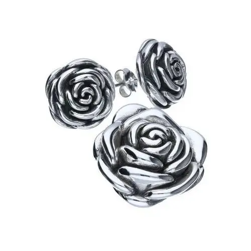 Lovrin Srebrny komplet 925 elektroforma róże 9,27g