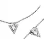 Srebrny komplet 925 trójkąciki z cyrkonii trójkąt Sklep