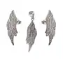 Lovrin Srebrny komplet skrzydła 925 naszyjnik i kolczyki skrzydełka Sklep