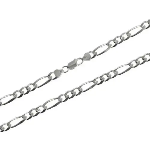 Srebrny łańcuszek 925męski z masywnym splotem figaro 60cm, PA00366 s1