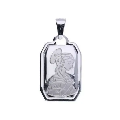 Srebrny medalik 925 blaszka Matka Boska chrzest, MMAL0048S